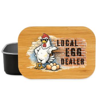 Poulet dans le style graffiti - Boîte à goûter - noir - Devant