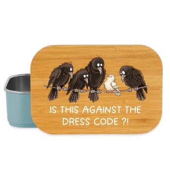Is This Against The Dress Code Krähen Humor - Lunch Box - Hellblau - Vorne