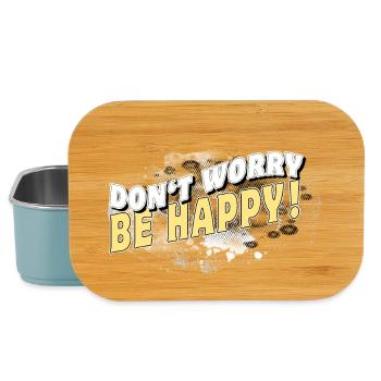 DONT WORRY BE HAPPY neg BACKGROUND stormy - Lunch Box - Hellblau - Vorne