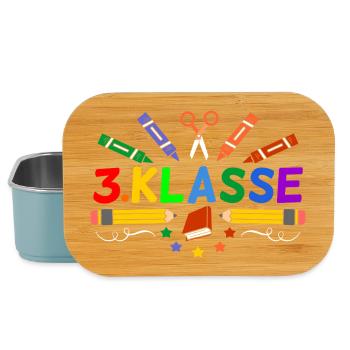 3.Klasse Geschenk Erster Schultag Schulanfang - Lunch Box - Hellblau - Vorne