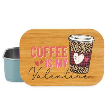 Le café est ma Saint-Valentin - Boîte à goûter - bleu pâle - Devant