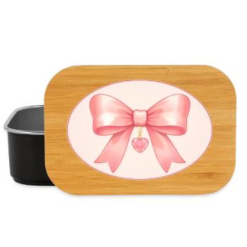 Pink bow with heart pendant Bichon&Bear Studio - Lunch Box - black - Front