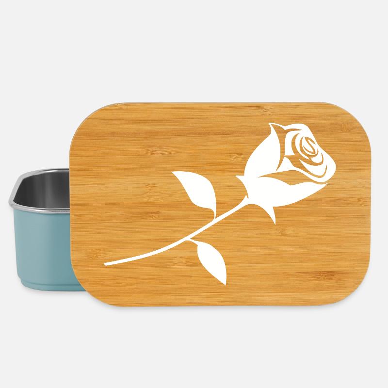 Eine Rose - Lunch Box - Hellblau