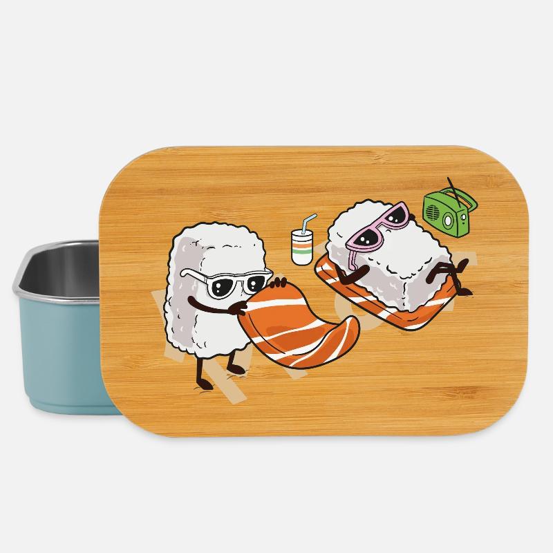 De délicieuses fêtes - Boîte à goûter - bleu pâle