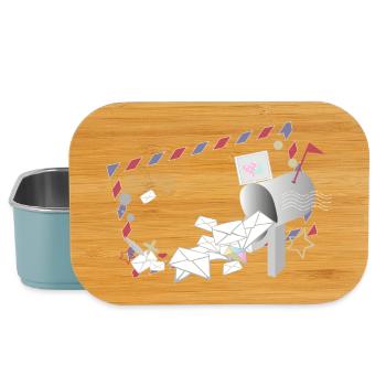 Airmail Rahmen mit Briefen und Briefkasten - Lunch Box - Hellblau - Vorne
