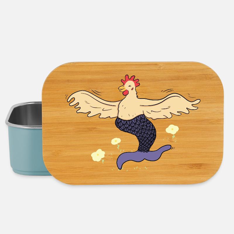 Joyeuse poule-sirène - Boîte à goûter - bleu pâle