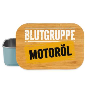 Groupe sanguin : conception du tournevis à huile moteur - Boîte à goûter - bleu pâle - Devant