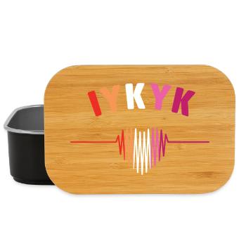 Mois de la fierté LGBT - IYKYK Lesbienne - Boîte à goûter - noir - Devant
