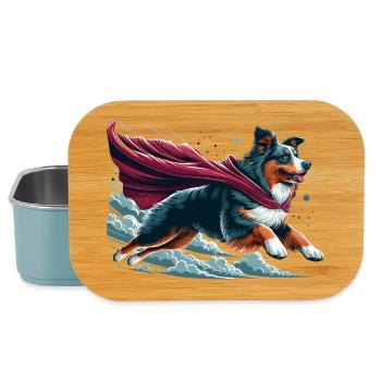 Super Dog Australian Shepherd Sheppie Gift - Lunch Box - light blue - Front