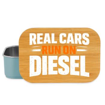 Real Cars Run on Diesel - Lunch Box - light blue - Front