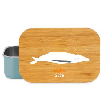 Minimalist Whale HOPE 2026 | Wal Meer Design - Lunch Box - Hellblau - Vorne
