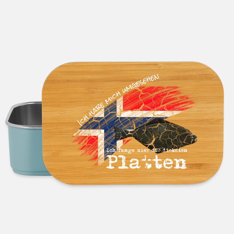 Die dicksten Platten I Heilbutt Angler Norwegen - Lunch Box - Hellblau