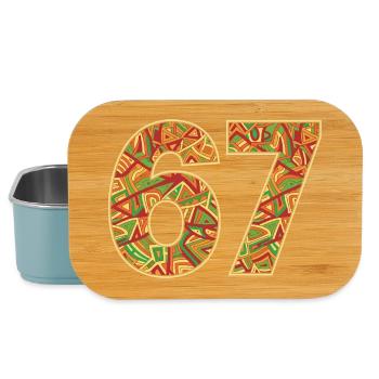 Africa Tribal 67 Pattern - Lunch Box - light blue - Front