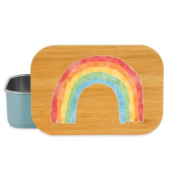 Arc-en-ciel - Boîte à goûter - bleu pâle - Devant