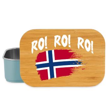 Norway Norge Fjords Scandinavian Ro Viking ship - Lunch Box - Hellblau - Vorne