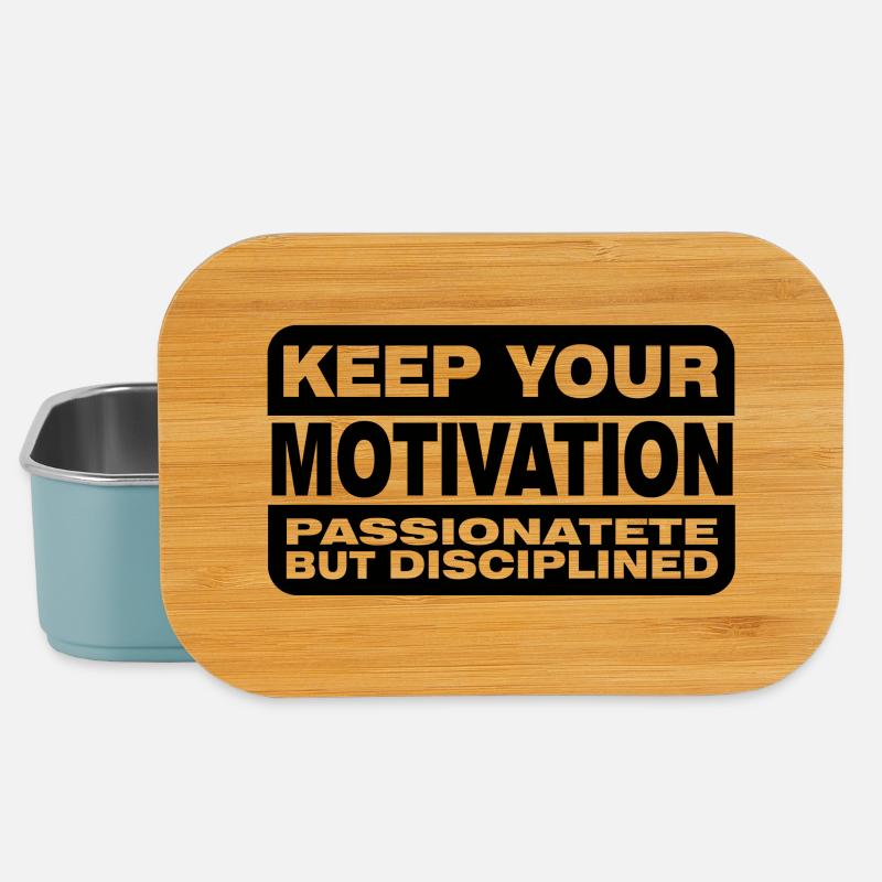 Keep your motivation passionate but disciplined - Lunch Box - light blue