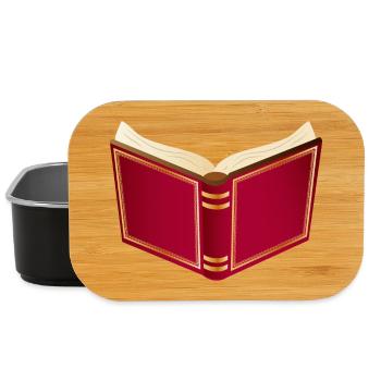 Livre rouge ouvert pour le Père Noël et Noël - Boîte à goûter - noir - Devant