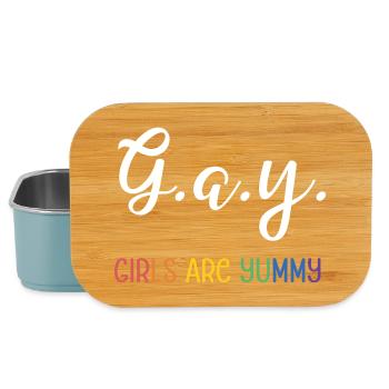 LGBT Pride Month - G.A.Y - Girls are yummy - Lunch Box - light blue - Front
