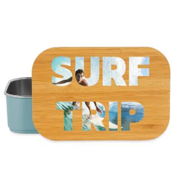 Surf Trip - T-Shirt für Surfer - Lunch Box - Hellblau - Vorne
