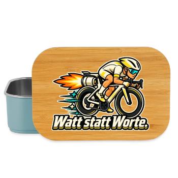 Rennradfahrer Radsport Training Watt statt Worte - Lunch Box - Hellblau - Vorne