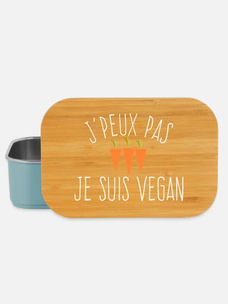 J'peux pas je suis vegan - Boîte à goûter - bleu pâle