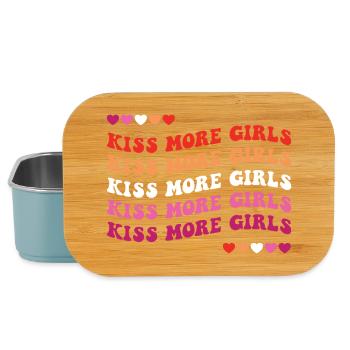 LGBTQ Pride Month - Lesbian Love - Kiss More Girls - Lunch Box - light blue - Front