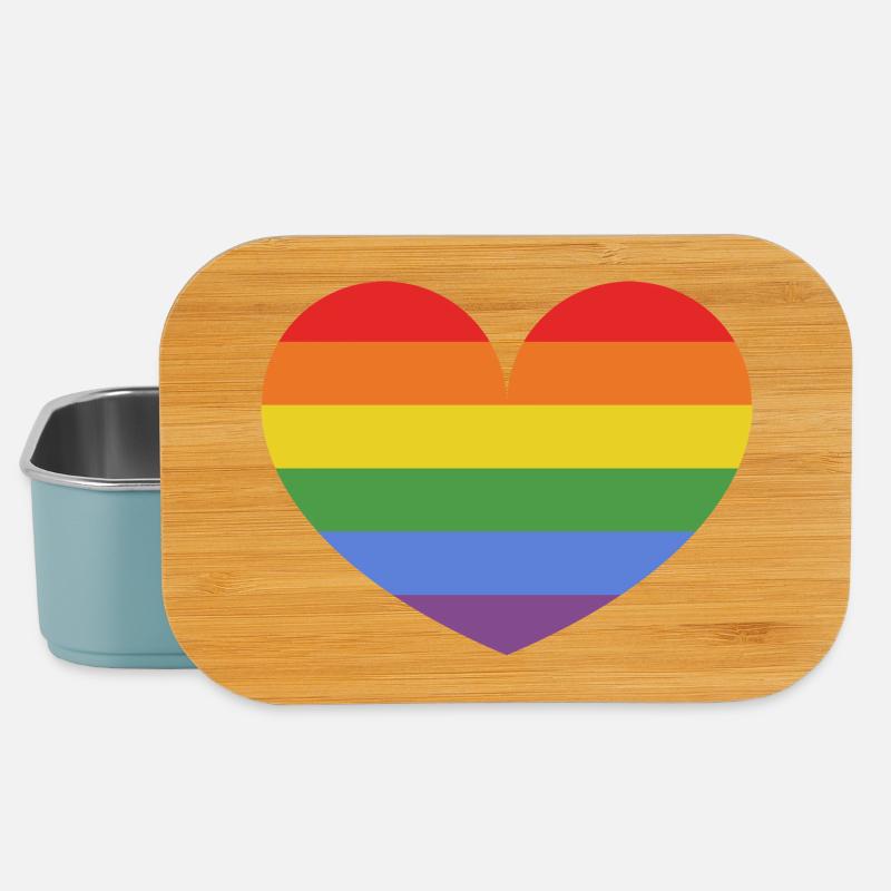 Regenbogenherz - Lunch Box - Hellblau
