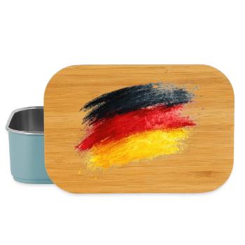 Deutschland Flagge Pinselstrich Titel - Lunch Box - Hellblau - Vorne