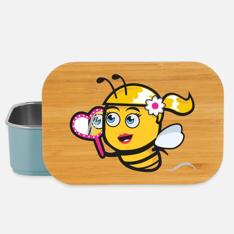 Beautiful Bee - Lunch Box - light blue