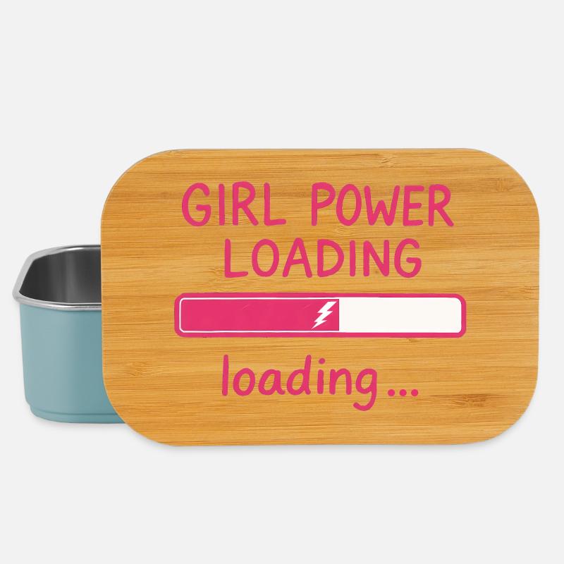 Girl Power Loading Bar - Lunch Box - light blue