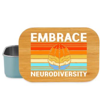 Autism, Autistic, ADHD, Asperger's, Neurodiversity - Lunch Box - light blue - Front