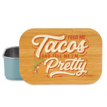 Des tacos et dis-moi que je suis jolie - Boîte à goûter - bleu pâle - Devant