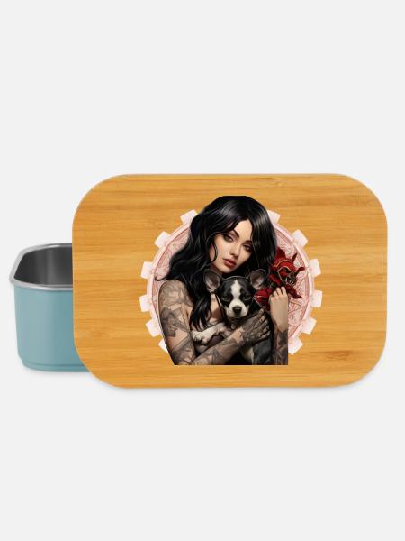 Schwarzträger Dunkelromantiker Schwarzer Gothic - Lunch Box - Hellblau