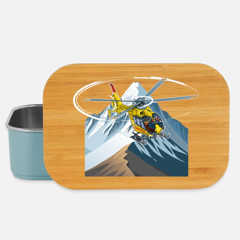 Hubschrauber im Anflug - Lunch Box - Hellblau