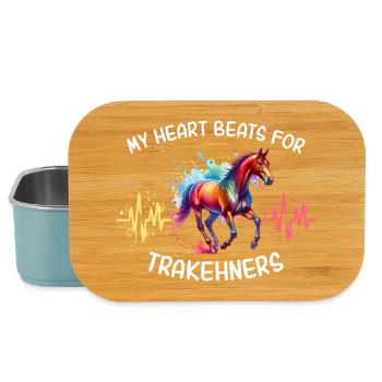 Trakehner Herzlinie Pferd - Lunch Box - Hellblau - Vorne