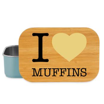 I LOVE MUFFINS - Lunch Box - Hellblau - Vorne
