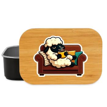 Wolkenschaf auf Kuschelcouch - Lunch Box - Schwarz - Vorne
