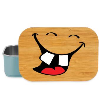 Großes Lächeln. Glücklicher, lächelnder Mund, Lippen Gesicht. - Lunch Box - Hellblau - Vorne