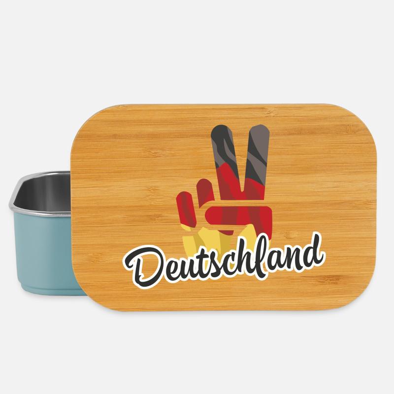 Victory Sieg Hand Deutschland - Lunch Box - Hellblau