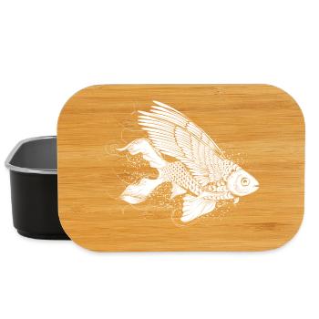 Imaginative fish with wings - Lunch Box - black - Front