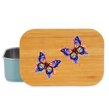 Schmetterlinge Neon - Lunch Box - Hellblau - Vorne
