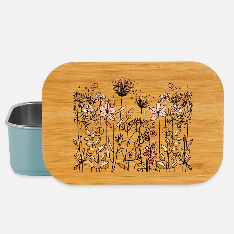 Blumen - Lunch Box - Hellblau