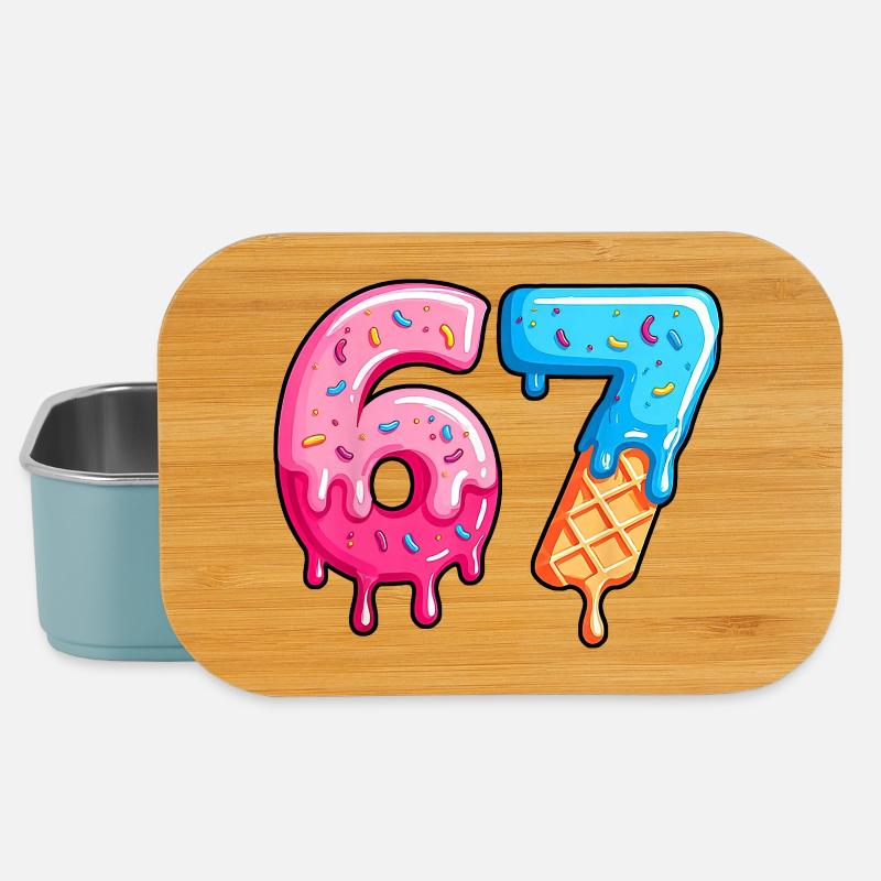 Figures Sweet 6-7 Dessert Font - Lunch Box - light blue