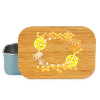 Ginger-Lemon-Honey Frame – Feel-Good Motif - Lunch Box - light blue - Front