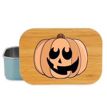 Playful Pumpkin Grin - Lunch Box - light blue - Front