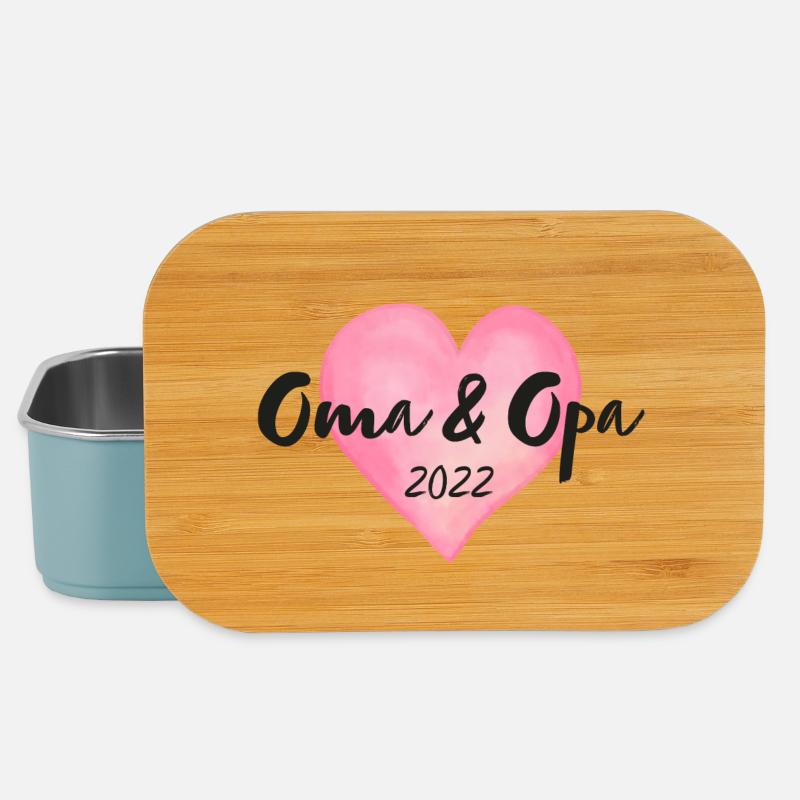 Oma & Opa 2022 Herz - Lunch Box - Hellblau