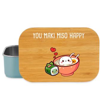 Kawaii Ramen, tu es Maki Miso Heureuse - Boîte à goûter - bleu pâle - Devant