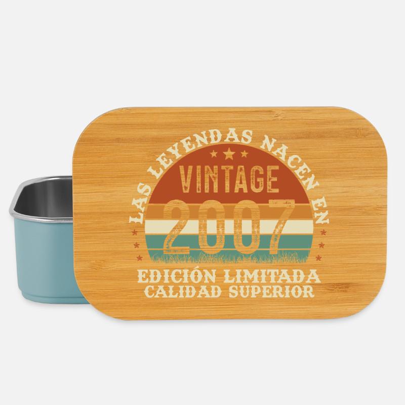 2007 Retro Vintage Geburtstagsgeschenk - Lunch Box - Hellblau