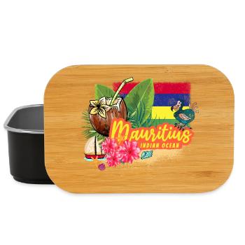 Mauritius Retro Indian Ocean Dodo Souvenir - Lunch Box - black - Front