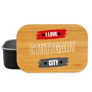 I love Stuttgart City | Schwabenland 0711 - Lunch Box - Schwarz - Vorne